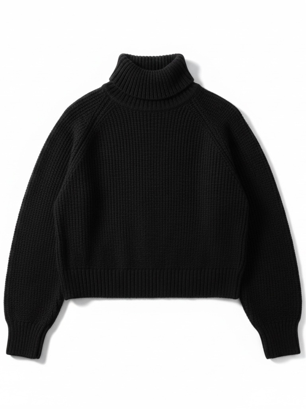 H&M Women's black crop oversized Sweater